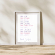 Load image into Gallery viewer, (I AM) Personalized Affirmation Print
