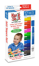 Load image into Gallery viewer, KWIK STIX ThinStix Tempera Washable Paint Sticks - 12 Thin Classic Colors
