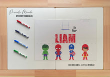 Load image into Gallery viewer, My Little Super Hero Placemat
